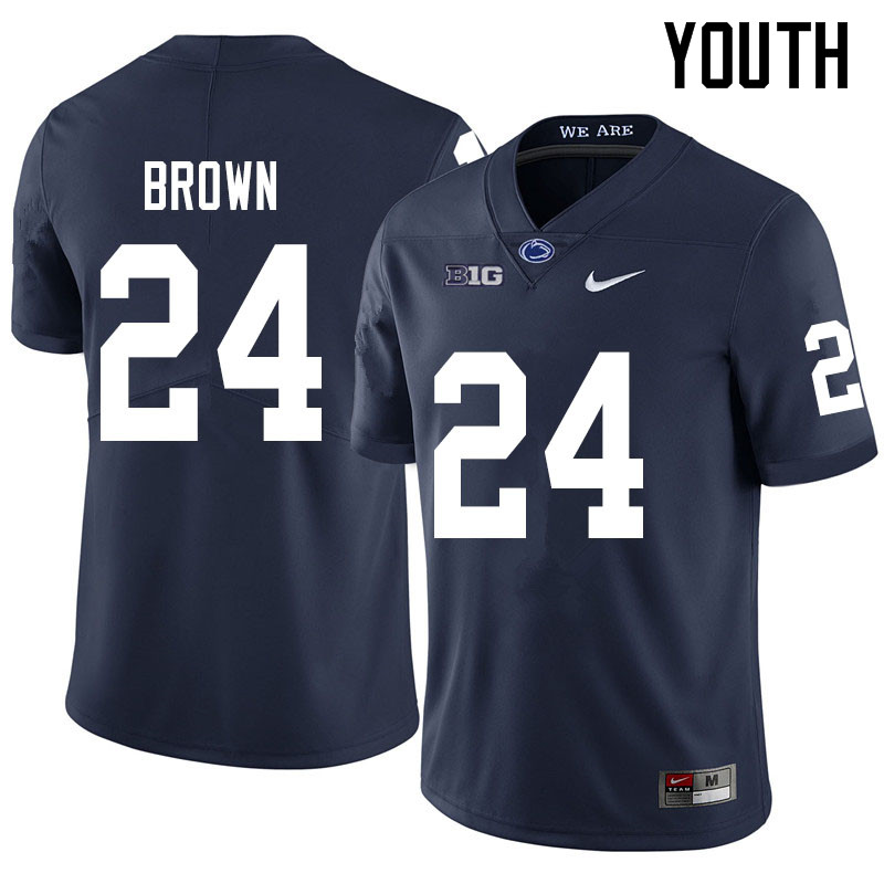 NCAA Nike Youth Penn State Nittany Lions DJ Brown #24 College Football Authentic Navy Stitched Jersey XKT4498RT